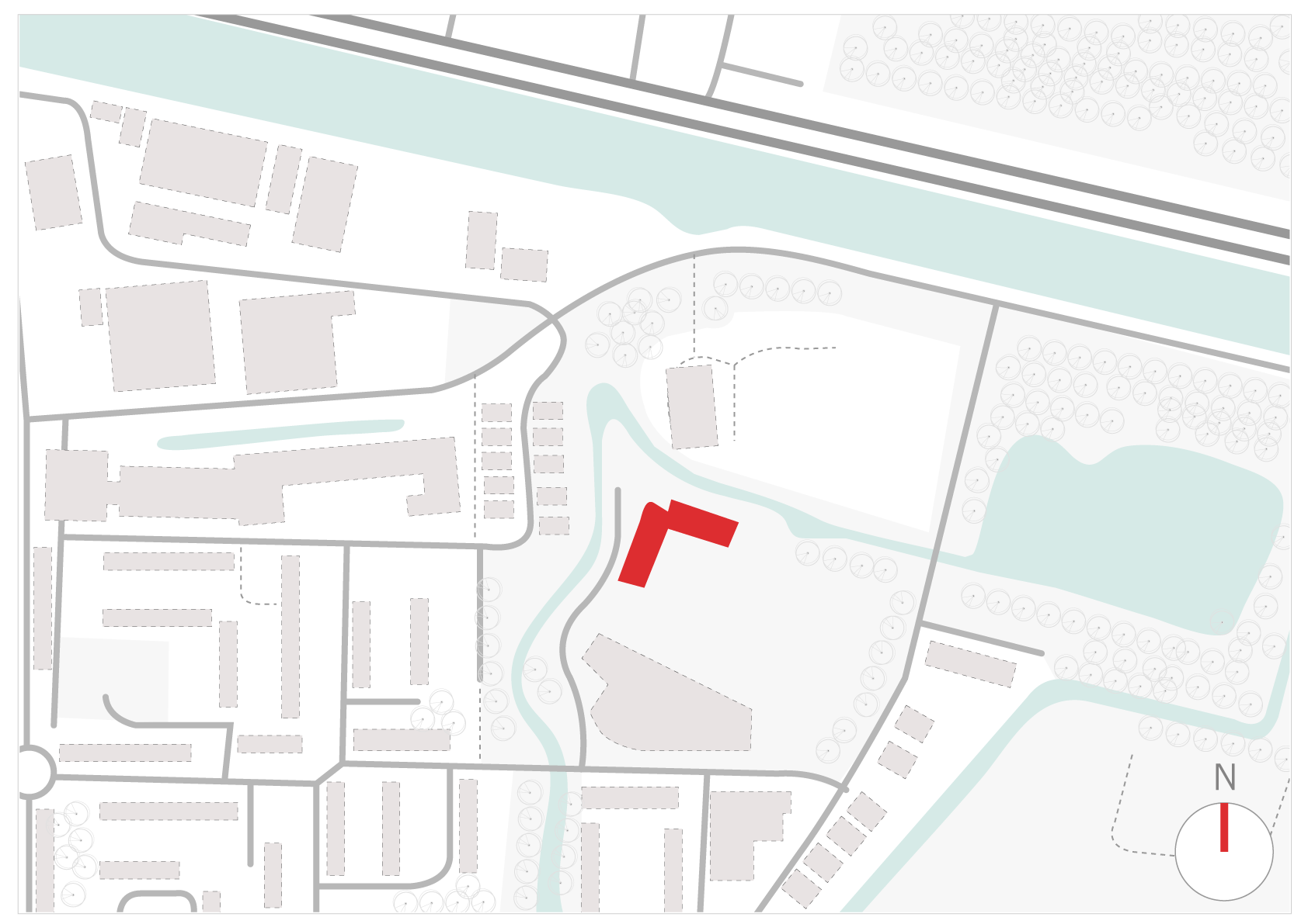 Situatietekening passieve brede school den bosch